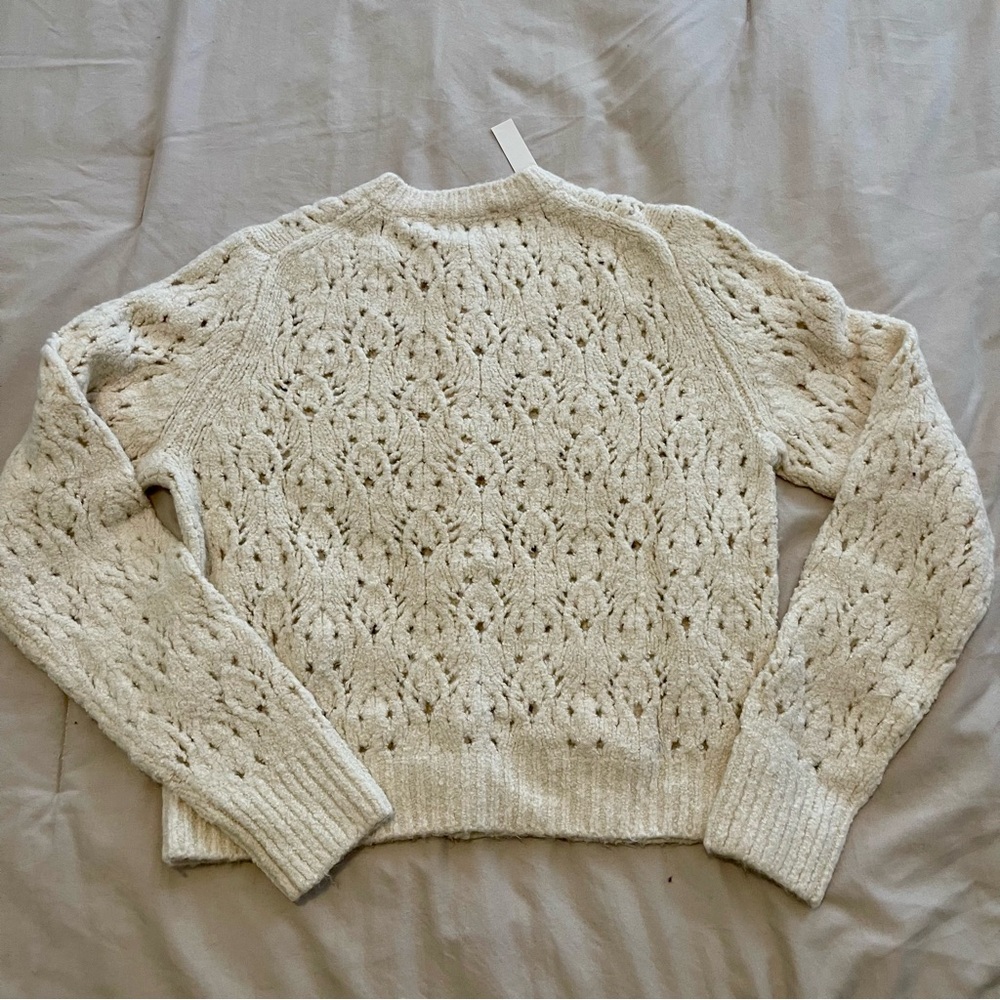 Madewell Pointelle-Stitch Cardigan in Cotton Blend Size S - Picture 9 of 9